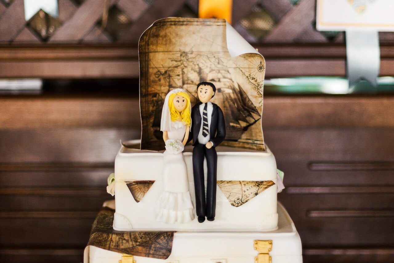 Свадьба в стиле путешествия Шале Могилев Организация свадьбы декор украшение зала свадебное агентство ЛавМи торт с фигурками