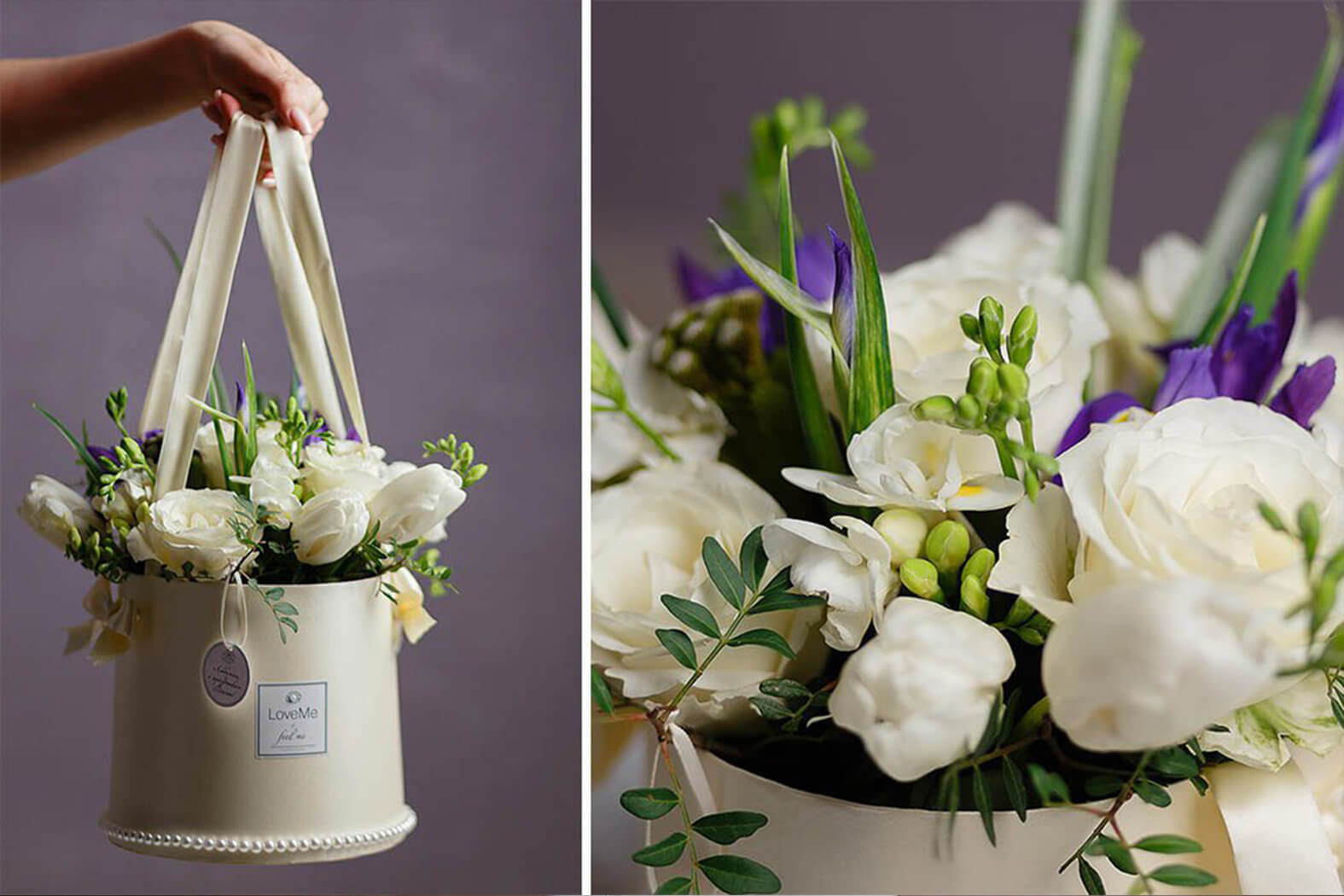 Цветы в шляпной коробке с макарунами сладостями вином под заказ цветы под заказ могилев свадебное агентство ЛавМи 