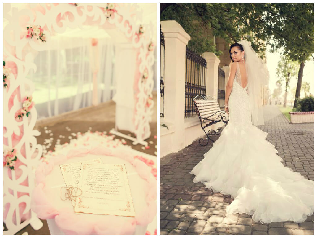 свадьба бело-розовая в стиле сваровски выездная регистрация декор банкета свадебное агентство ЛавМи Могилев печерское предместье