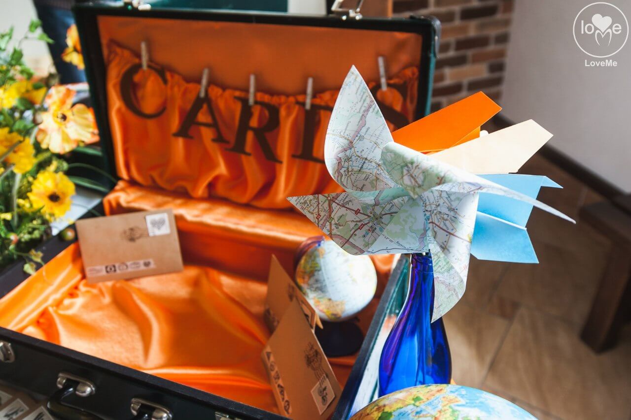 чемодан Свадьба в стиле путешествия Шале Могилев Организация свадьбы декор украшение зала свадебное агентство ЛавМи 