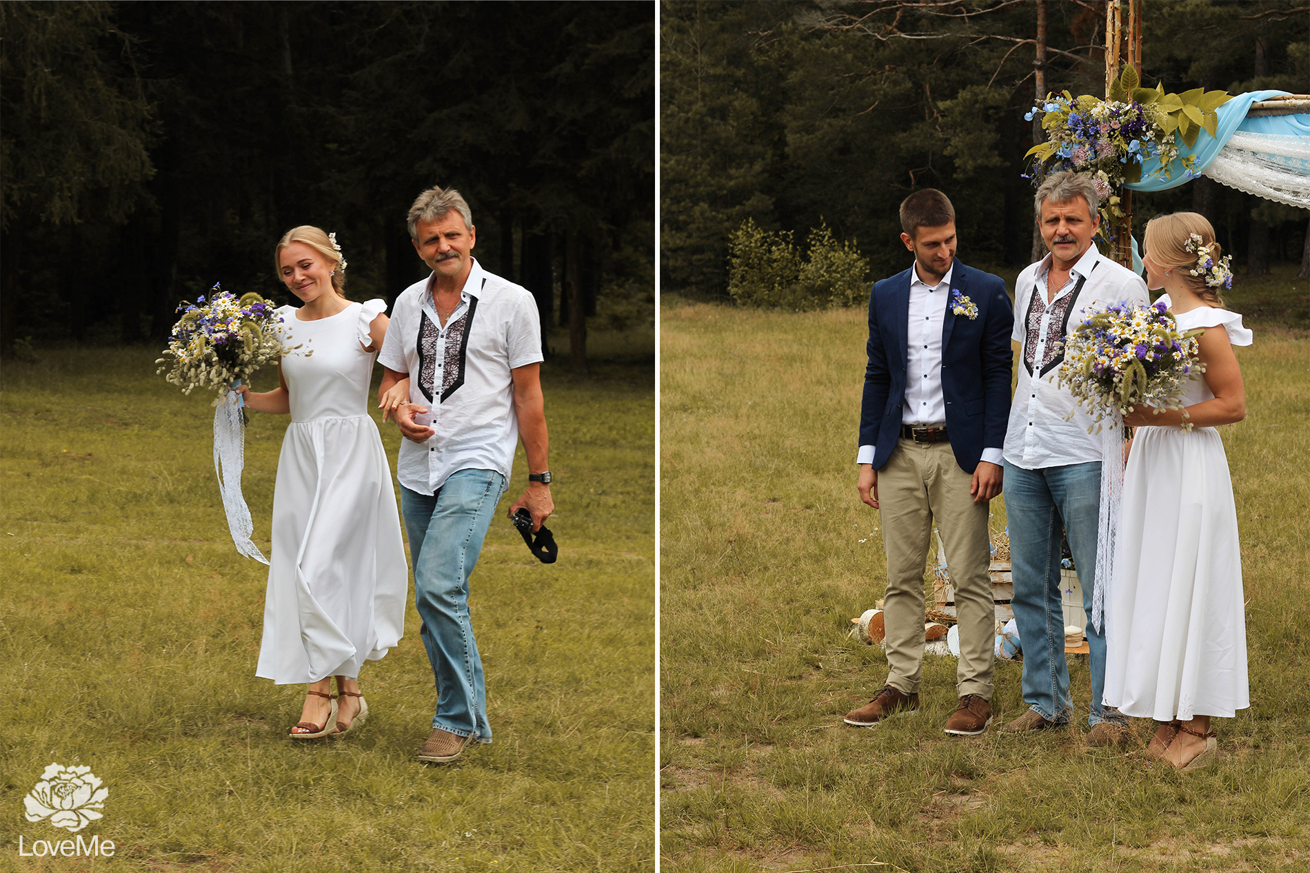 Выездная регистрация церемония в Могилеве свадебное агентство ЛавМи организация свадьбы экосвадьба украшение декор банкета свадьбы свадьба в поле на поляне в лесу