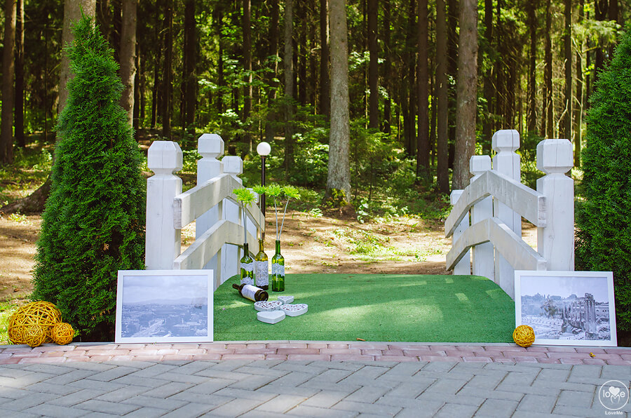 итальянская зеленая салатовая свадьба выездная регистрация церемония роспись в шатре у куркуля могилев свадебное агентство ЛавМи декор украшение шатра организация 