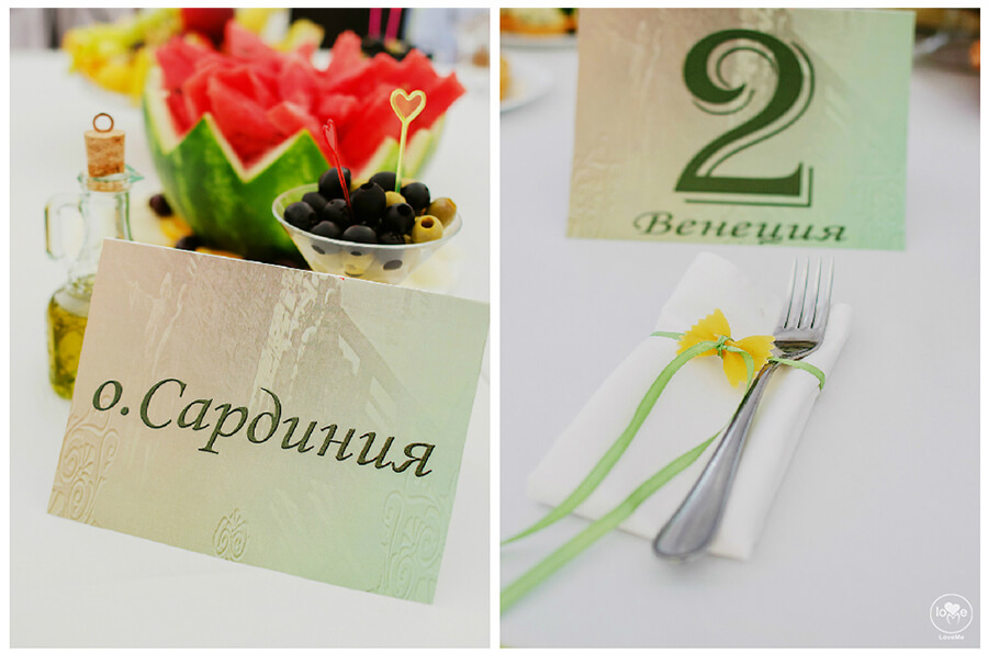 номера столов итальянская зеленая салатовая свадьба выездная регистрация церемония роспись в шатре у куркуля могилев свадебное агентство ЛавМи декор украшение шатра организация 