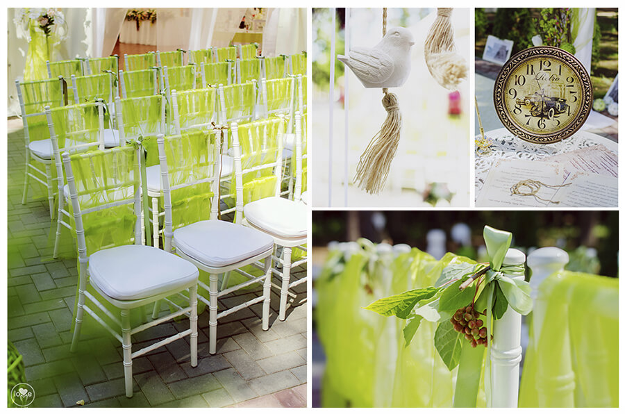 итальянская зеленая салатовая свадьба выездная регистрация церемония роспись в шатре у куркуля могилев свадебное агентство ЛавМи декор украшение шатра организация 