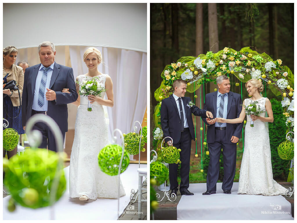 арка яблочная зеленая салатовая свадьба Могилев выездная регистрация роспись церемония в шатре у куркуля могилев свадебное агентство ЛавМи организация свадьбы декор банкета ресторана шатра
