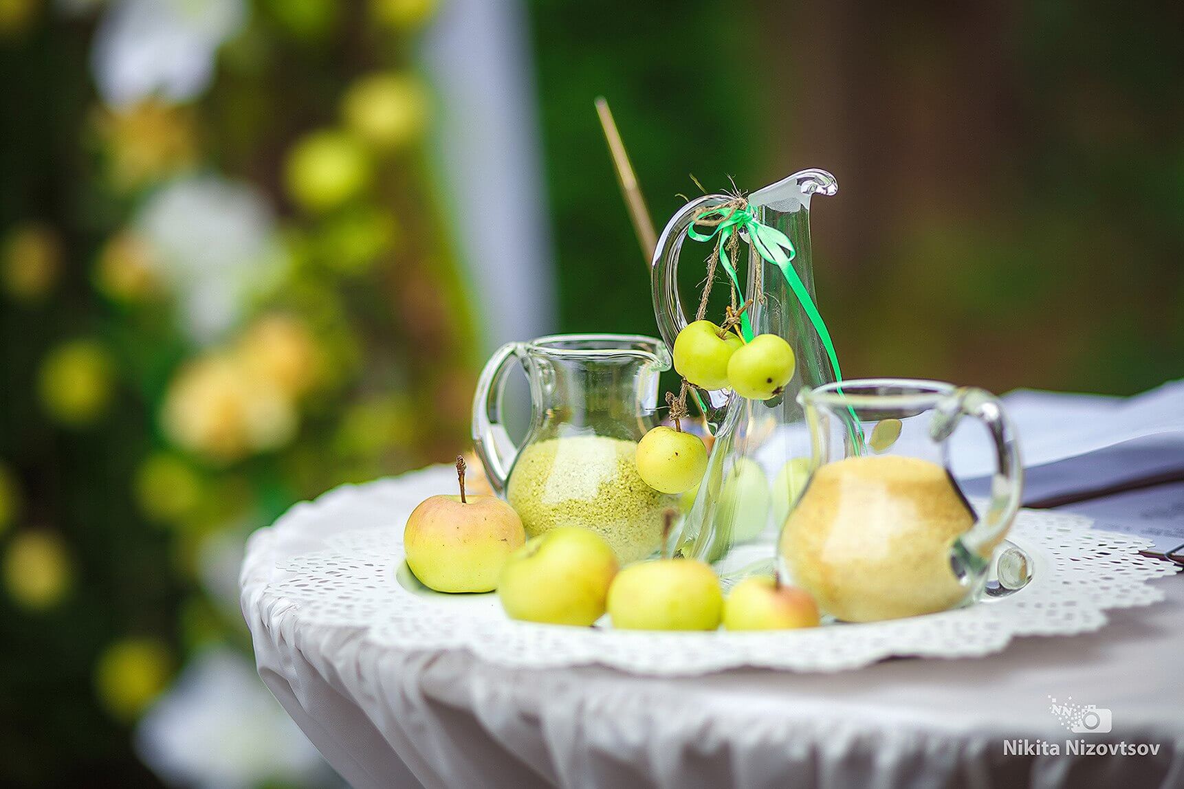 песочная церемония яблочная зеленая салатовая свадьба Могилев выездная регистрация роспись церемония в шатре у куркуля могилев свадебное агентство ЛавМи организация свадьбы декор банкета ресторана шатра